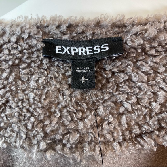 💙NWT! Express Open Front Sherpa Sweater Cardigan - Picture 2 of 11
